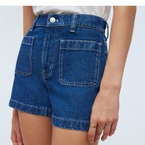 Madewell high-rise front patch pocket shorts size 25
